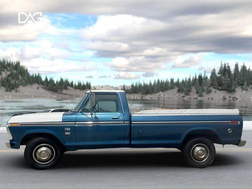 Blue 1976 Ford F-350 Super Camper