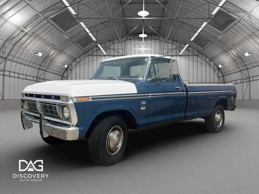 Blue 1976 Ford F-350 Super Camper