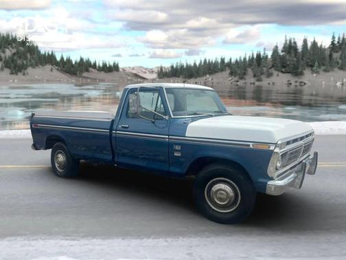Blue 1976 Ford F-350 Super Camper