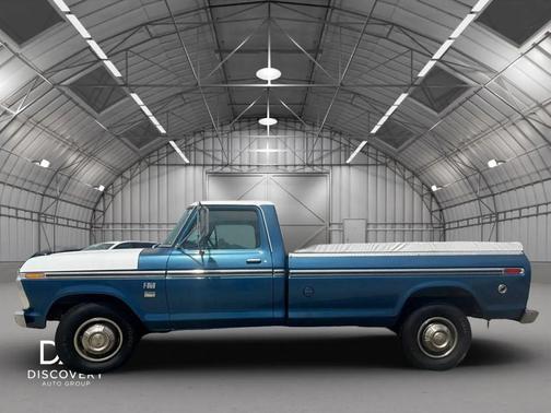 Blue 1976 Ford F-350 Super Camper