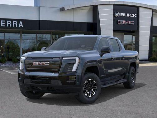 Deep Ocean Metallic 2026 GMC Sierra EV Extended Range Elevation