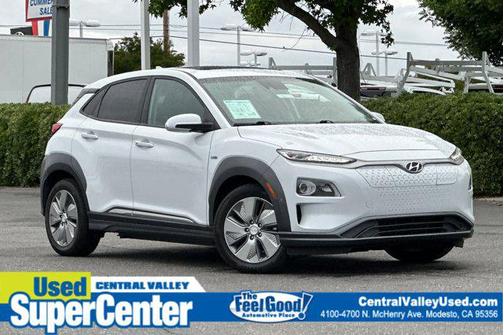 Chalk White 2020 Hyundai KONA EV Limited