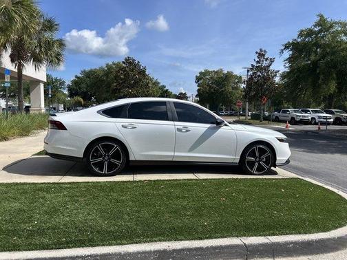 White 2025 Honda Accord Hybrid Sport