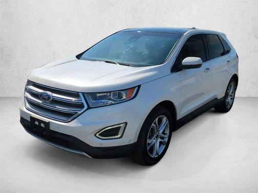 White Platinum Metallic Tri-Coat 2015 Ford Edge Titanium