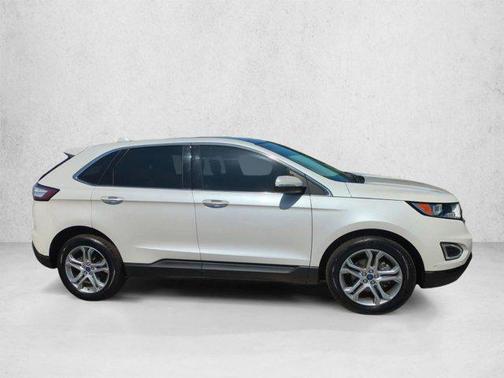 White Platinum Metallic Tri-Coat 2015 Ford Edge Titanium