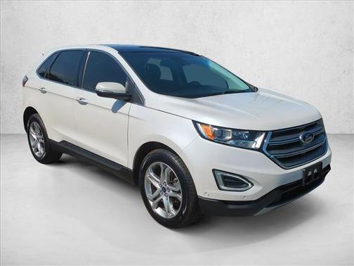 White Platinum Metallic Tri-Coat 2015 Ford Edge Titanium