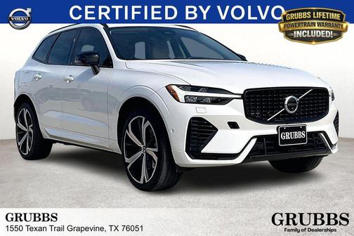 Crystal White 2023 Volvo XC60 Recharge Plug-In Hybrid T8 Ultimate Dark Theme