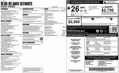 2024 Volvo XC40 B5 Ultimate Dark Theme