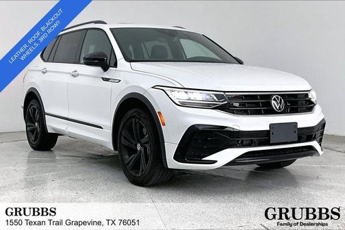 Opal White Pearl Effect 2024 Volkswagen Tiguan 2.0T SE R-Line Black