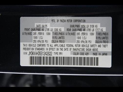 Deep Crystal Blue Mica 2025 Mazda CX-90 3.3 Turbo Select Package