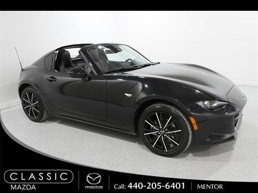 Jet Black Mica 2025 Mazda MX-5 Miata RF Grand Touring