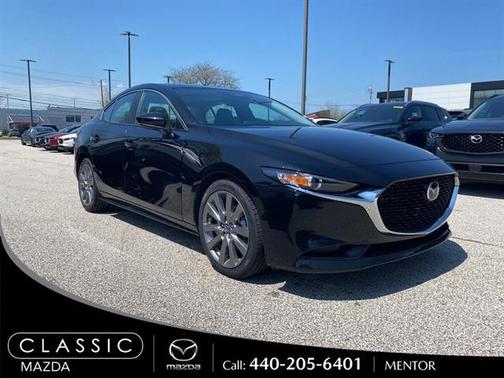 Jet Black 2024 Mazda Mazda3 FWD w/Preferred Package