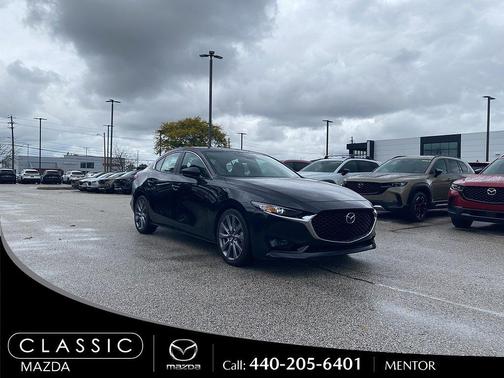 Jet Black 2024 Mazda Mazda3 FWD w/Preferred Package