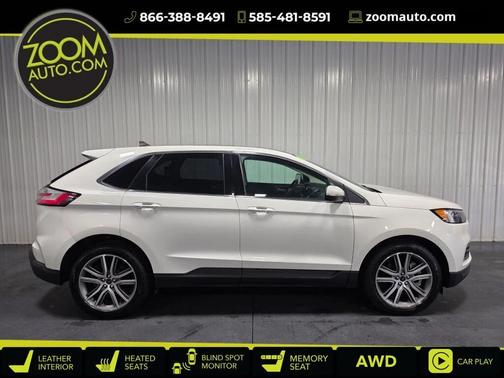 Star White Metallic Tri-Coat 2022 Ford Edge Titanium