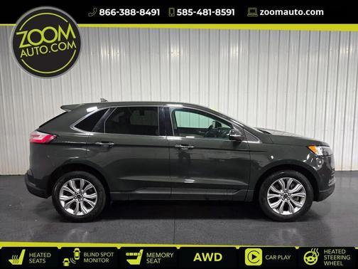 Forged Green Metallic 2023 Ford Edge Titanium
