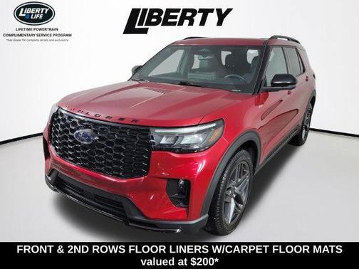 Rapid Red Metallic Tinted Clearcoat 2025 Ford Explorer ST-Line