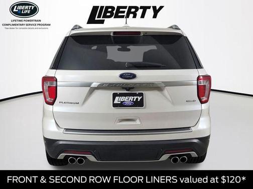 White Platinum Clearcoat Metallic 2019 Ford Explorer Platinum