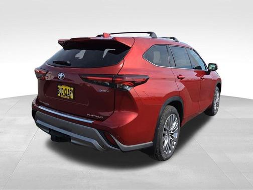 Red 2026 Toyota Highlander Hybrid Platinum