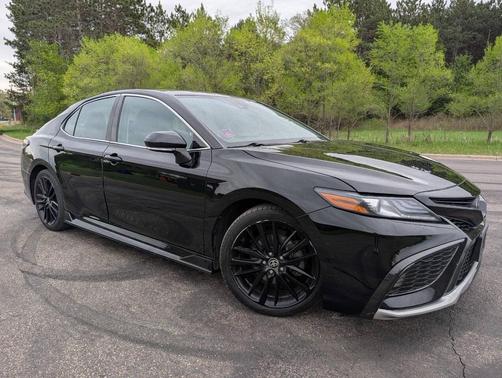Midnight Black Metallic 2021 Toyota Camry XSE