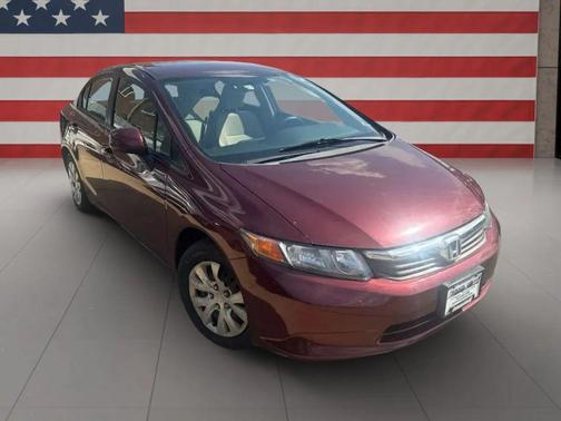 Burgundy 2012 Honda Civic LX