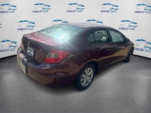 Burgundy 2012 Honda Civic LX