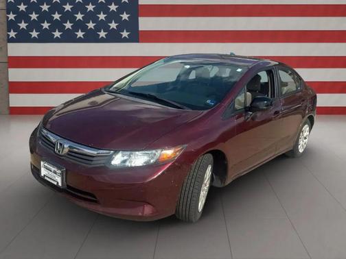 Burgundy 2012 Honda Civic LX
