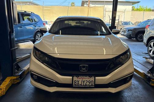 White 2021 Honda Civic EX