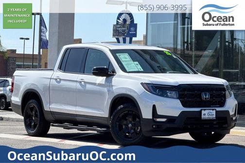Platinum White Pearl 2025 Honda Ridgeline Black