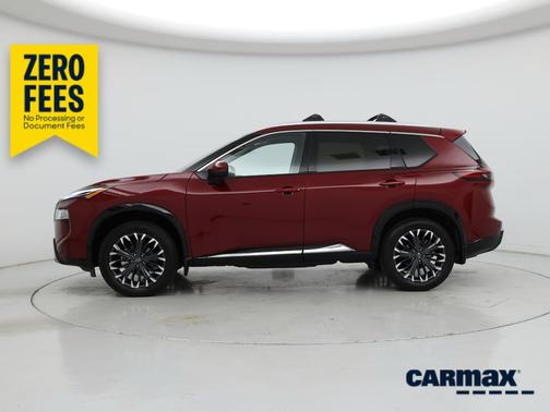 Red 2025 Nissan Rogue Platinum