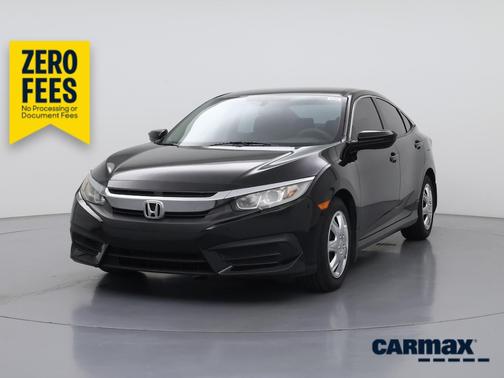 Black 2017 Honda Civic LX