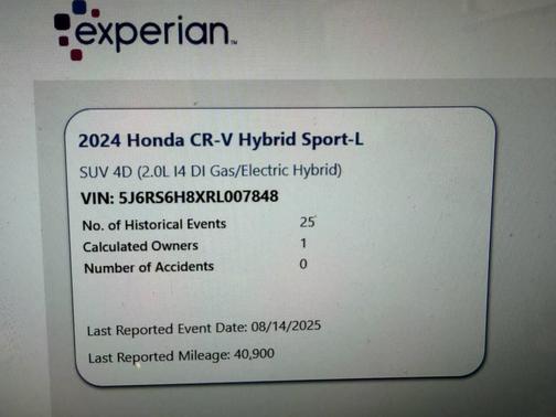 White 2024 Honda CR-V Hybrid Sport AWD