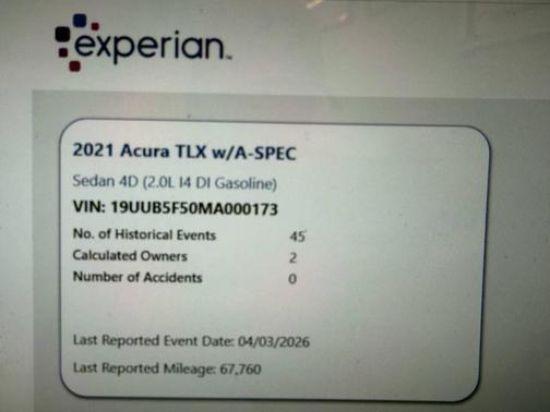 Blue 2021 Acura TLX A-Spec