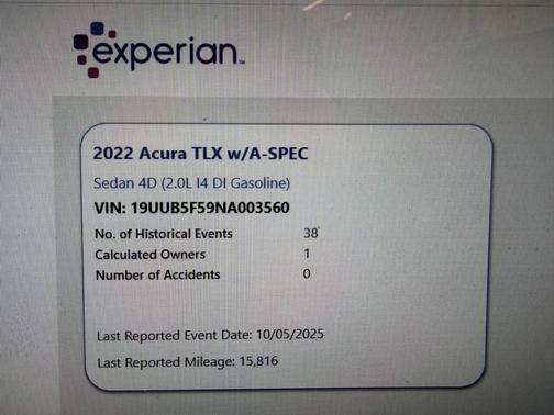 Blue 2022 Acura TLX A-Spec