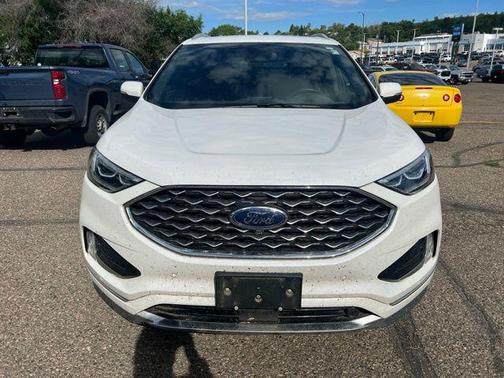 Star White Metallic Tri-Coat 2021 Ford Edge Titanium