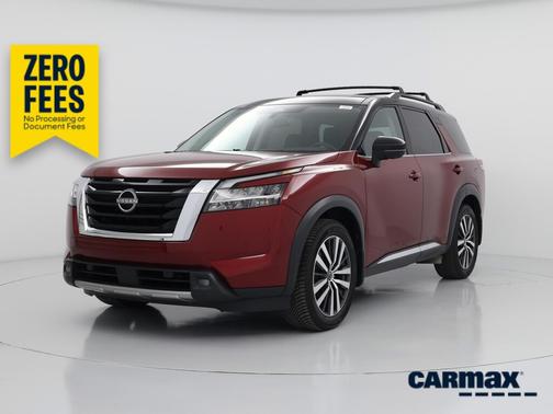 Red 2022 Nissan Pathfinder Platinum