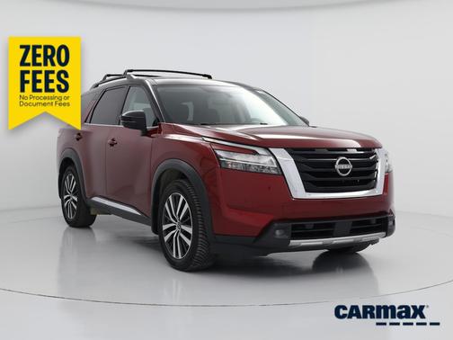 Red 2022 Nissan Pathfinder Platinum