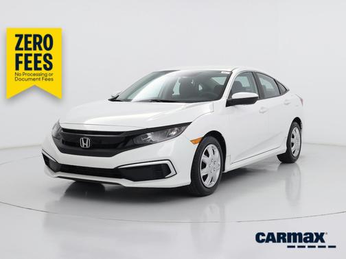 White 2019 Honda Civic LX