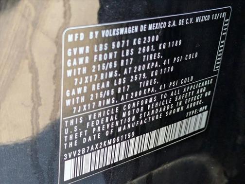 2019 Volkswagen Tiguan 2.0T SE