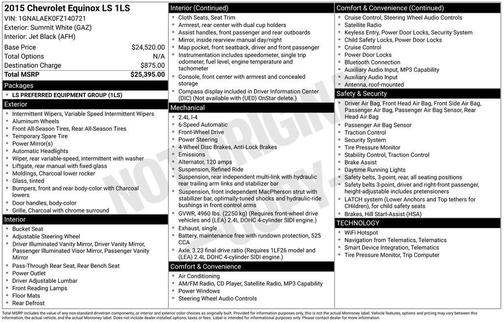 2015 Chevrolet Equinox LS