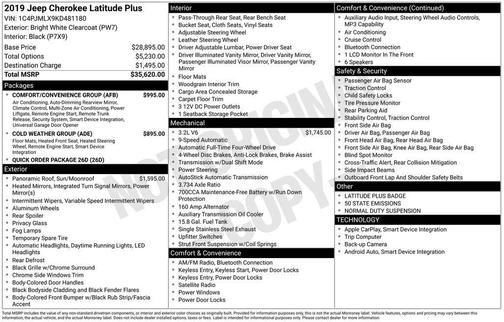 2019 Jeep Cherokee Latitude Plus