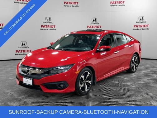 Red 2017 Honda Civic Touring