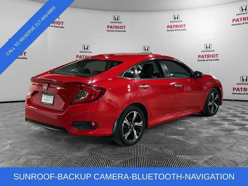 Red 2017 Honda Civic Touring