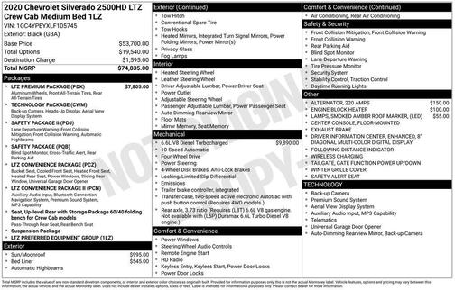 2020 Chevrolet Silverado 2500 LTZ