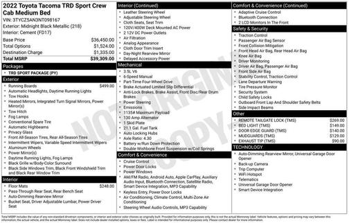2022 Toyota Tacoma TRD Sport