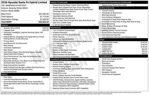 2026 Hyundai SANTA FE Limited