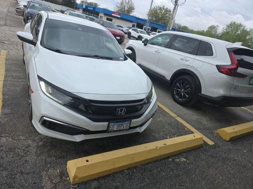 Platinum White Pearl 2019 Honda Civic LX