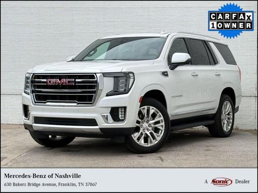 White Frost Tricoat 2021 GMC Yukon SLT