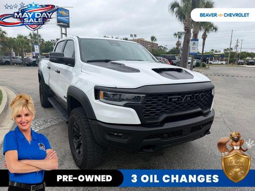 Bright White Clearcoat 2025 RAM 1500 RHO Crew Cab 4x4 5'7' Box