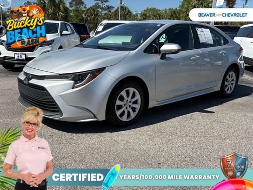 Celestite/Midnight Black Metallic 2024 Toyota Corolla LE
