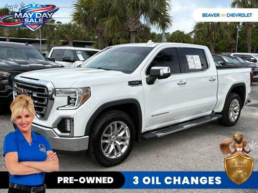 Summit White 2021 GMC Sierra 1500 SLT